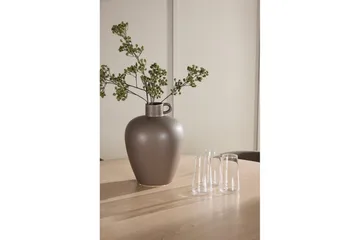 Spisegruppe Flora Rund 120 cm Hvit med 4 stk Edina stoler Svart / Brun - Svart / Brun - Møbler - Bord - Spisegruppe