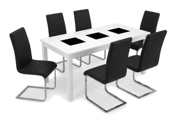 Spisegruppe Jasmin 180 cm uttrekkbar med 6 Cibus stoler - Møbler - Bord - Spisegruppe