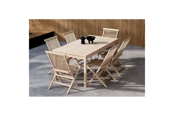 Spisegruppe Kenya 180x90x75, Kenya - Hvitpusset - Møbler - Bord - Spisegruppe