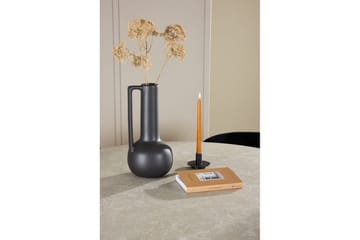 Spisegruppe Lanzo Rund 120 cm Beige med 4 stk Edina Stoler Svart - Svart - Møbler - Bord - Spisegruppe