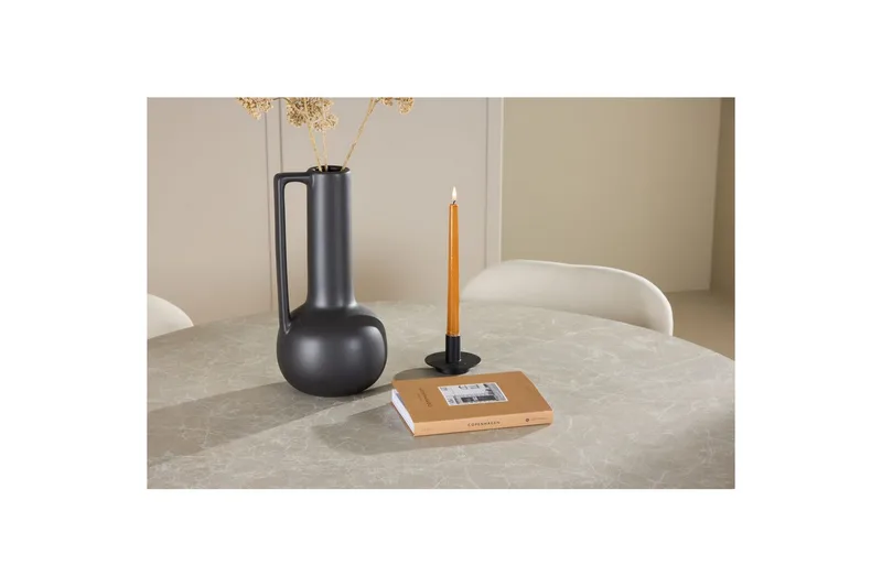 Spisegruppe Lanzo Rund 120 cm med 4 stk Lilja Stoler Beige - Beige - Møbler - Bord - Spisegruppe