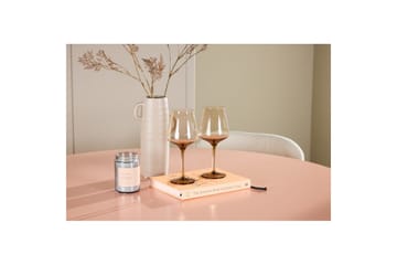 Spisegruppe Lanzo Rund 120 cm med 4 stk Lilja Stoler Rosa - Rosa - Møbler - Bord - Spisegruppe