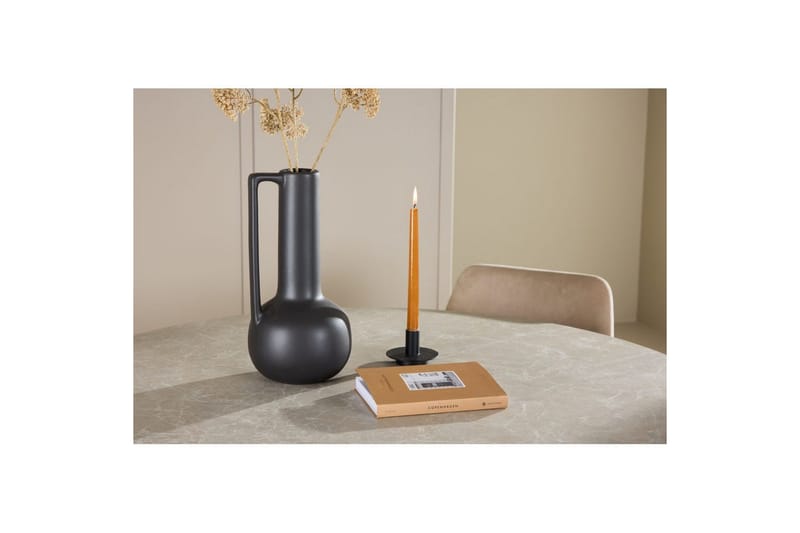 Spisegruppe Lanzo Rund 120 cm med 4 stk Night Stoler Beige - Beige - Møbler - Bord - Spisegruppe