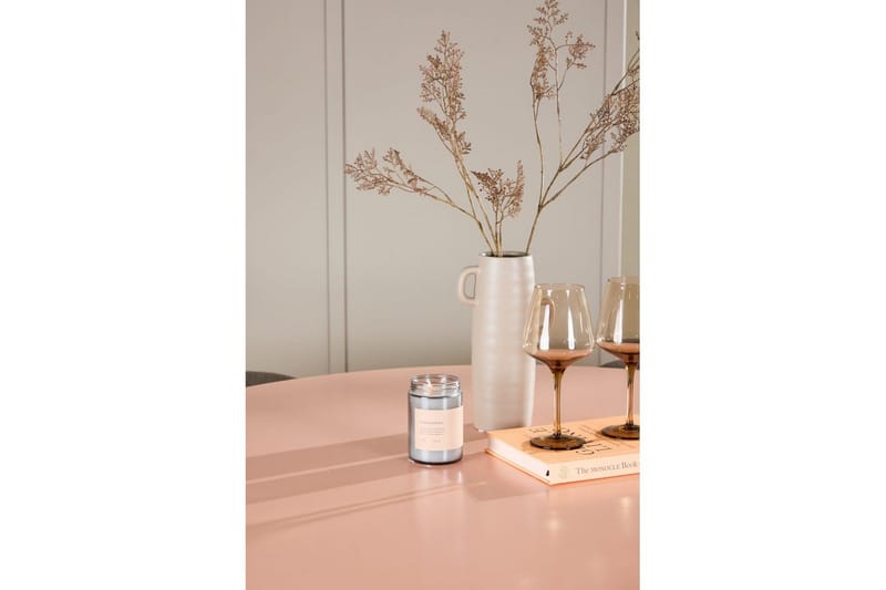 Spisegruppe Lanzo Rund 120 cm Rosa med 4 stk Edina Stoler Svart / Brun - Svart / Brun - Møbler - Bord - Spisegruppe