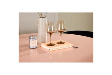 Spisegruppe Lanzo Rund 120 cm Rosa med 4 stk Edina Stoler Svart - Svart - Møbler - Bord - Spisegruppe