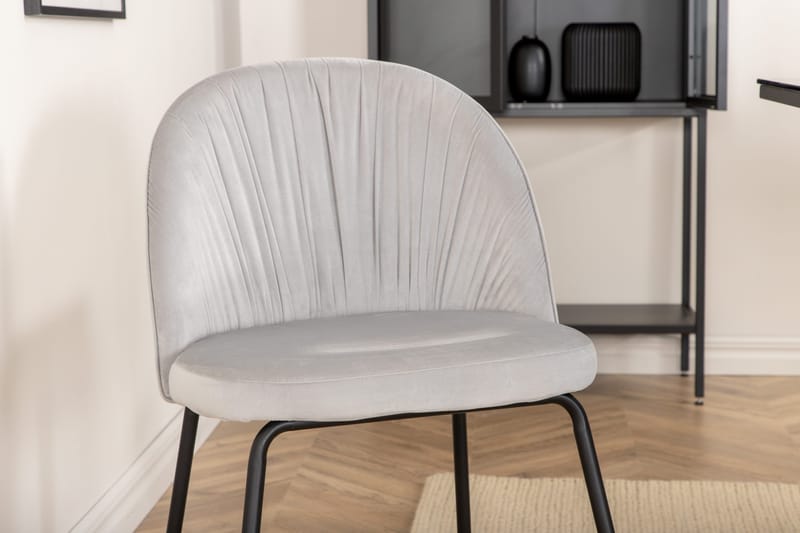 Spisegruppe Leria 200 cm inkl. 6 Foyos stoler - Glass/Svart/Grå - Møbler - Bord - Spisegruppe