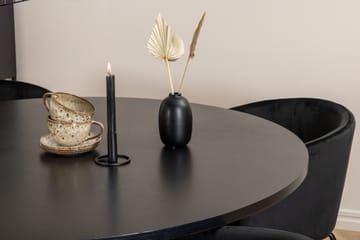 Spisegruppe Möbelfashion Copenhagen spisegruppe 140 cm rund med 4 Berit-stoler Svart - Møbler - Bord - Spisegruppe