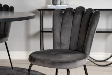 Spisegruppe Möbelfashion Copenhagen spisegruppe 140 cm rund med 4 Limhamn-stoler Svart/grå - Møbler - Bord - Spisegruppe
