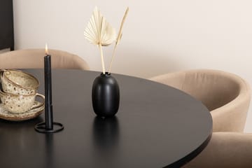 Spisegruppe Möbelfashion Copenhagen spisegruppe 140 cm rund med 6 Berit-stoler Beige/Svart - Møbler - Bord - Spisegruppe
