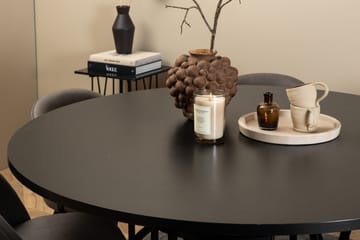 Spisegruppe Möbelfashion Copenhagen spisegruppe 140 cm rund med 6 Velvet-stoler Svart/grå - Møbler - Bord - Spisegruppe