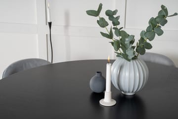 Spisegruppe Möbelfashion Copenhagen spisegruppe 140 cm rund med 6 Velvet-stoler Svart/Lys grå - Møbler - Bord - Spisegruppe