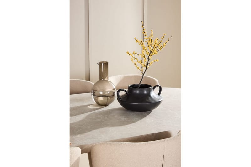 Spisegruppe Narvik 100x200 cm Beige med 6 Astoria Stoler Beige - Beige - Møbler - Bord - Spisegruppe