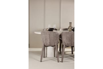 Spisegruppe Narvik 100x200 cm Beige med 6 Astoria Stoler Brun - Brun - Møbler - Bord - Spisegruppe