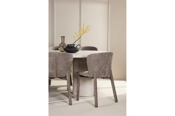 Spisegruppe Narvik 100x200 cm Beige med 6 Astoria Stoler Brun - Brun - Møbler - Bord - Spisegruppe