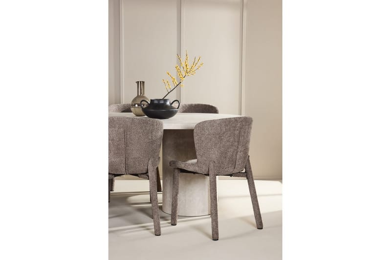 Spisegruppe Narvik 100x200 cm Beige med 6 Astoria Stoler Brun - Brun - Møbler - Bord - Spisegruppe