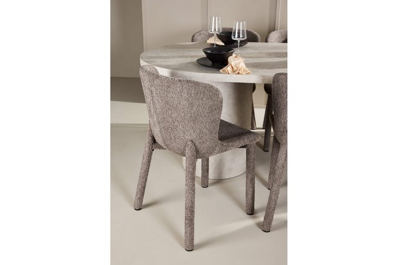 Spisegruppe Narvik 100x200 cm Beige med 6 Astoria Stoler Brun - Brun - Møbler - Bord - Spisegruppe