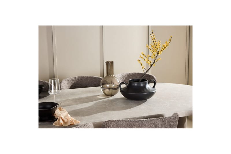 Spisegruppe Narvik 100x200 cm Beige med 6 Astoria Stoler Brun - Brun - Møbler - Bord - Spisegruppe