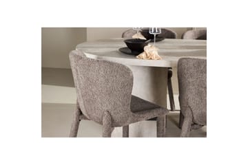 Spisegruppe Narvik 100x200 cm Beige med 6 Astoria Stoler Brun - Brun - Møbler - Bord - Spisegruppe