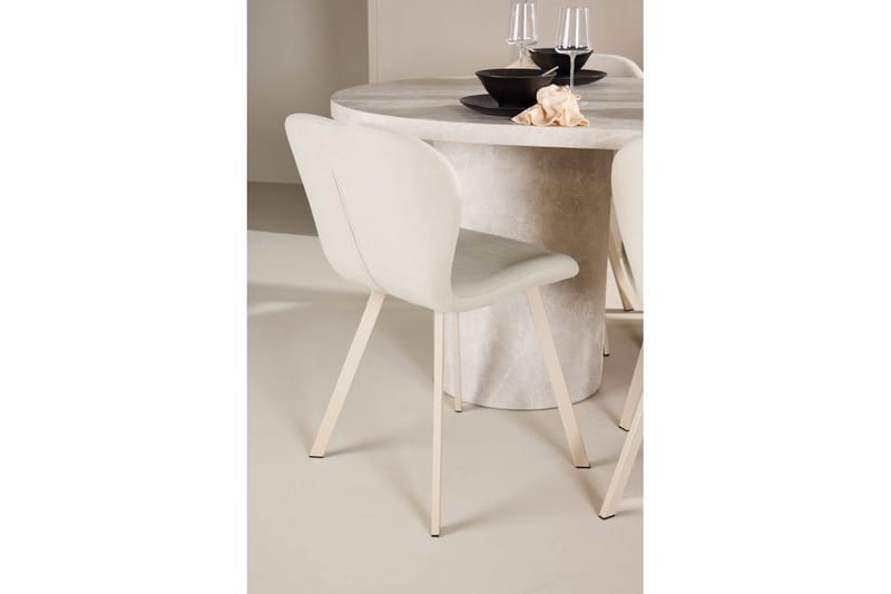 Spisegruppe Narvik 100x200 cm Beige med 6 Lilja Stoler - Møbler - Bord - Spisegruppe