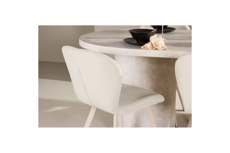 Spisegruppe Narvik 100x200 cm Beige med 6 Lilja Stoler - Møbler - Bord - Spisegruppe