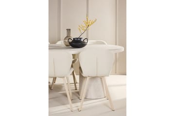 Spisegruppe Narvik 100x200 cm Beige med 6 Lilja Stoler - Møbler - Bord - Spisegruppe