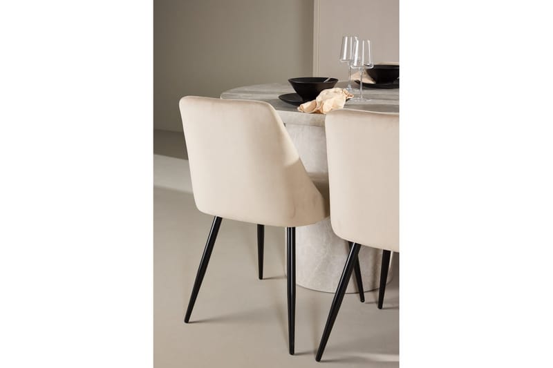 Spisegruppe Narvik 100x200 cm Beige med 6 Night Stoler - Møbler - Bord - Spisegruppe