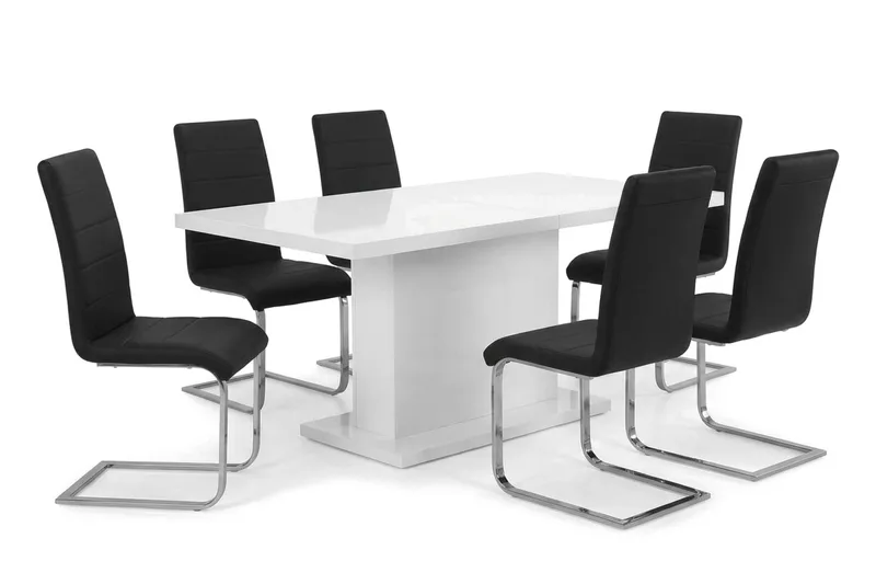 Spisegruppe Ratliff 180 cm uttrekkbar med 4 Cibus stoler