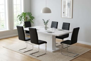 Spisegruppe Ratliff 180 cm uttrekkbar med 4 Cibus stoler - Møbler - Bord - Spisegruppe
