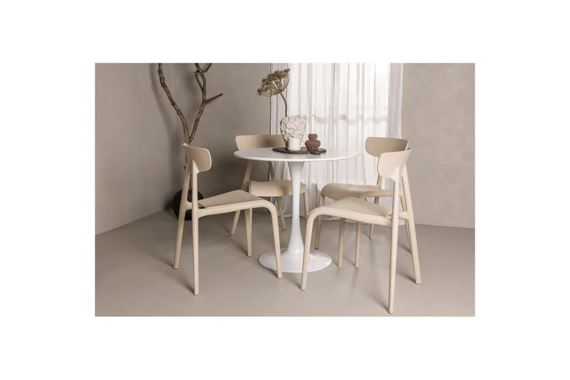Spisegruppe Rund spisegruppe Hamden, Ursholmen Beige - Beige - Møbler - Bord - Spisegruppe