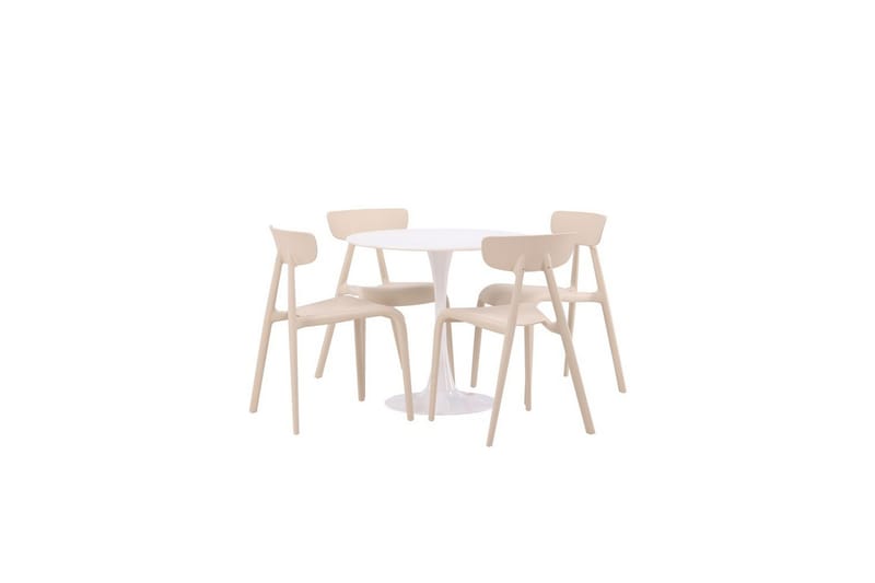 Spisegruppe Rund spisegruppe Hamden, Ursholmen Beige - Beige - Møbler - Bord - Spisegruppe