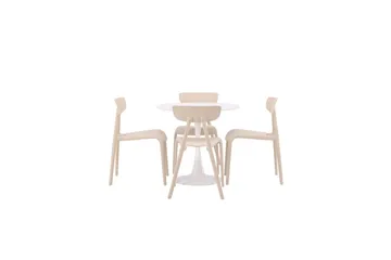 Spisegruppe Rund spisegruppe Hamden, Ursholmen Beige - Beige - Møbler - Bord - Spisegruppe