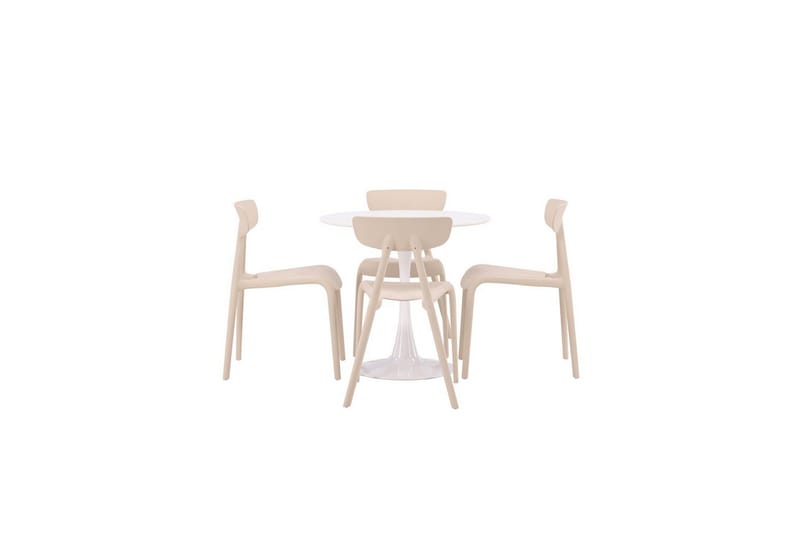 Spisegruppe Rund spisegruppe Hamden, Ursholmen Beige - Beige - Møbler - Bord - Spisegruppe