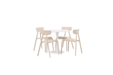 Spisegruppe Rund spisegruppe Hamden, Ursholmen Beige - Beige - Møbler - Bord - Spisegruppe
