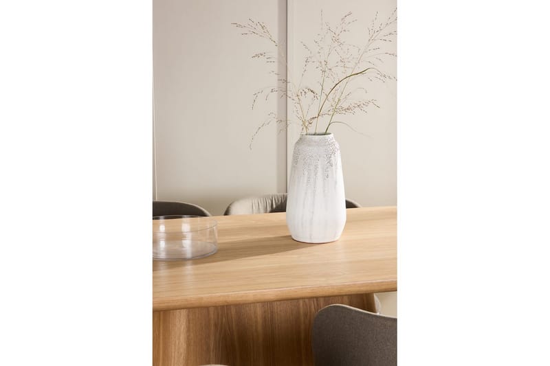Spisegruppe Stjärnö 200x90 cm Natur med 6 stk Edina Stoler Svart / Brun - Svart / Brun - Møbler - Bord - Spisegruppe
