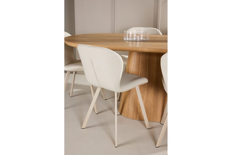 Spisegruppe Stjärnö 200x90 cm Natur med 6 stk Lilja Stoler - Møbler - Bord - Spisegruppe