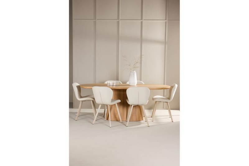 Spisegruppe Stjärnö 200x90 cm Natur med 6 stk Lilja Stoler - Møbler - Bord - Spisegruppe