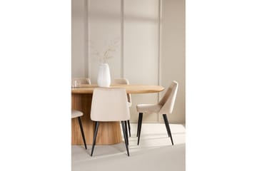 Spisegruppe Stjärnö 200x90 cm Natur med 6 stk Night Stoler - Møbler - Bord - Spisegruppe