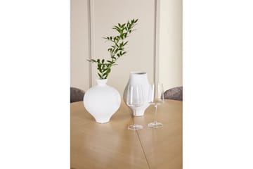 Spisegruppe Strada Rund 120/170 cm Hvit med Astoria Stoler 4 stk, Brun - 4 stk, Brun - Møbler - Bord - Spisegruppe