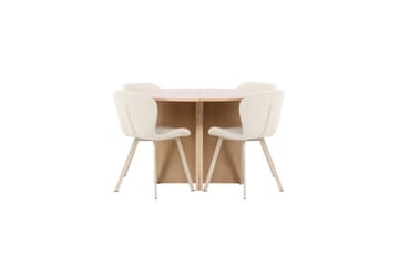 Spisegruppe Strada Rund 120/170 cm Hvit med Lilja Stoler 4 stk - 4 stk - Møbler - Bord - Spisegruppe