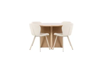 Spisegruppe Strada Rund 120/170 cm Hvit med Lilja Stoler 4 stk - 4 stk - Møbler - Bord - Spisegruppe