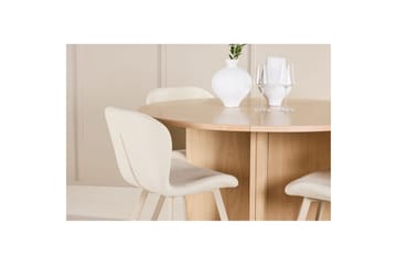 Spisegruppe Strada Rund 120/170 cm Hvit med Lilja Stoler 4 stk - 4 stk - Møbler - Bord - Spisegruppe
