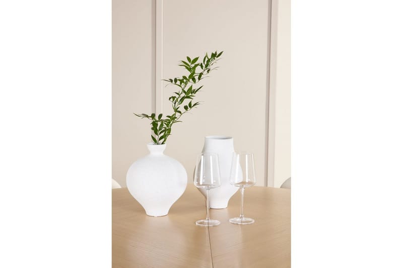 Spisegruppe Strada Rund 120/170 cm Hvit med Lilja Stoler 4 stk - 4 stk - Møbler - Bord - Spisegruppe