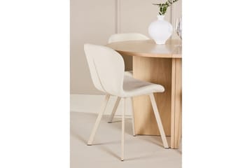 Spisegruppe Strada Rund 120/170 cm Hvit med Lilja Stoler 4 stk - 4 stk - Møbler - Bord - Spisegruppe