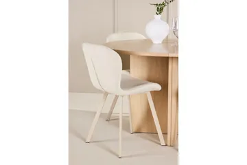 Spisegruppe Strada Rund 120/170 cm Hvit med Lilja Stoler 4 stk - 4 stk - Møbler - Bord - Spisegruppe