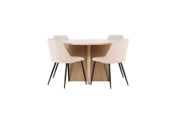 Spisegruppe Strada Rund 120/170 cm med Night Stoler 4 stk - 4 stk - Møbler - Bord - Spisegruppe