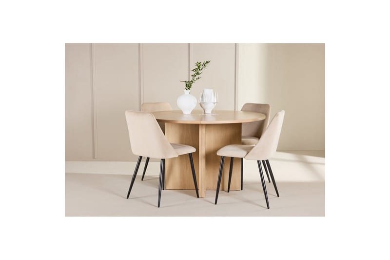 Spisegruppe Strada Rund 120/170 cm med Night Stoler 4 stk - 4 stk - Møbler - Bord - Spisegruppe