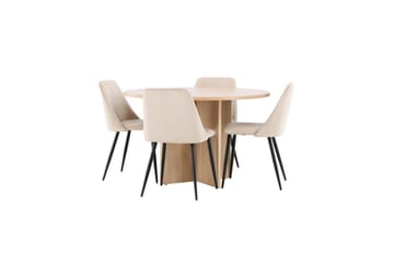 Spisegruppe Strada Rund 120/170 cm med Night Stoler 4 stk - 4 stk - Møbler - Bord - Spisegruppe