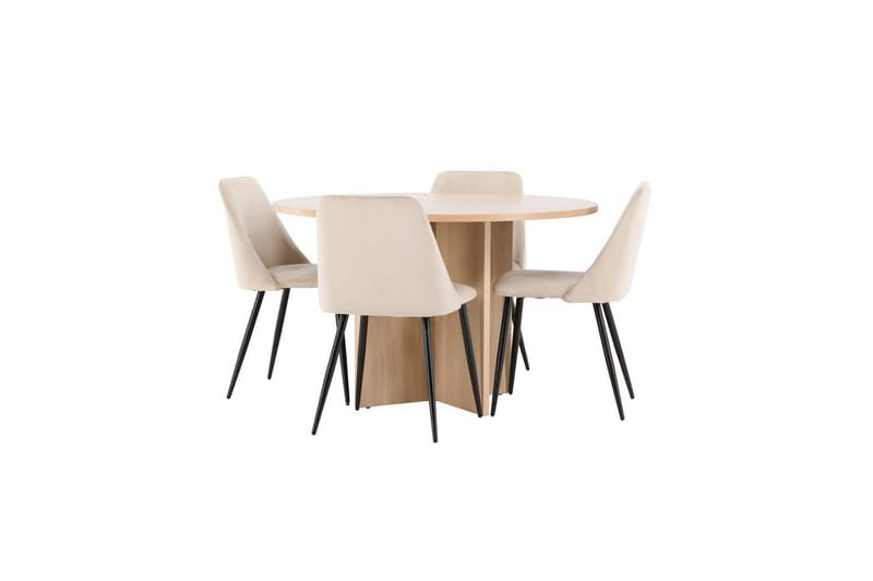 Spisegruppe Strada Rund 120/170 cm med Night Stoler 4 stk - 4 stk - Møbler - Bord - Spisegruppe