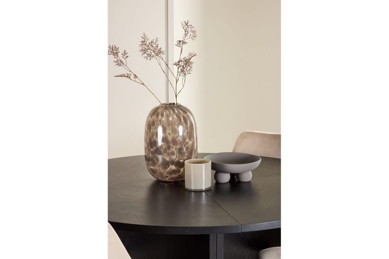 Spisegruppe Strada Rund 120/170 cm Svart med Night Stoler 4 stk - 4 stk - Møbler - Bord - Spisegruppe