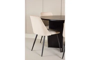 Spisegruppe Strada Rund 120/170 cm Svart med Night Stoler 6 stk - 6 stk - Møbler - Bord - Spisegruppe